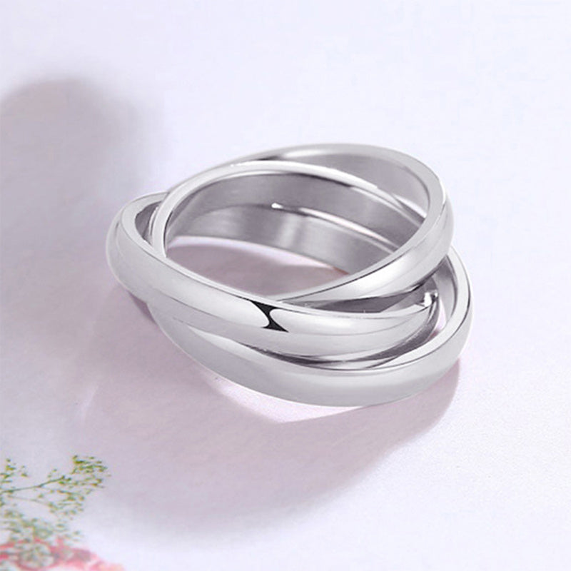 Bague 3 Anneaux Argent Personnalisé