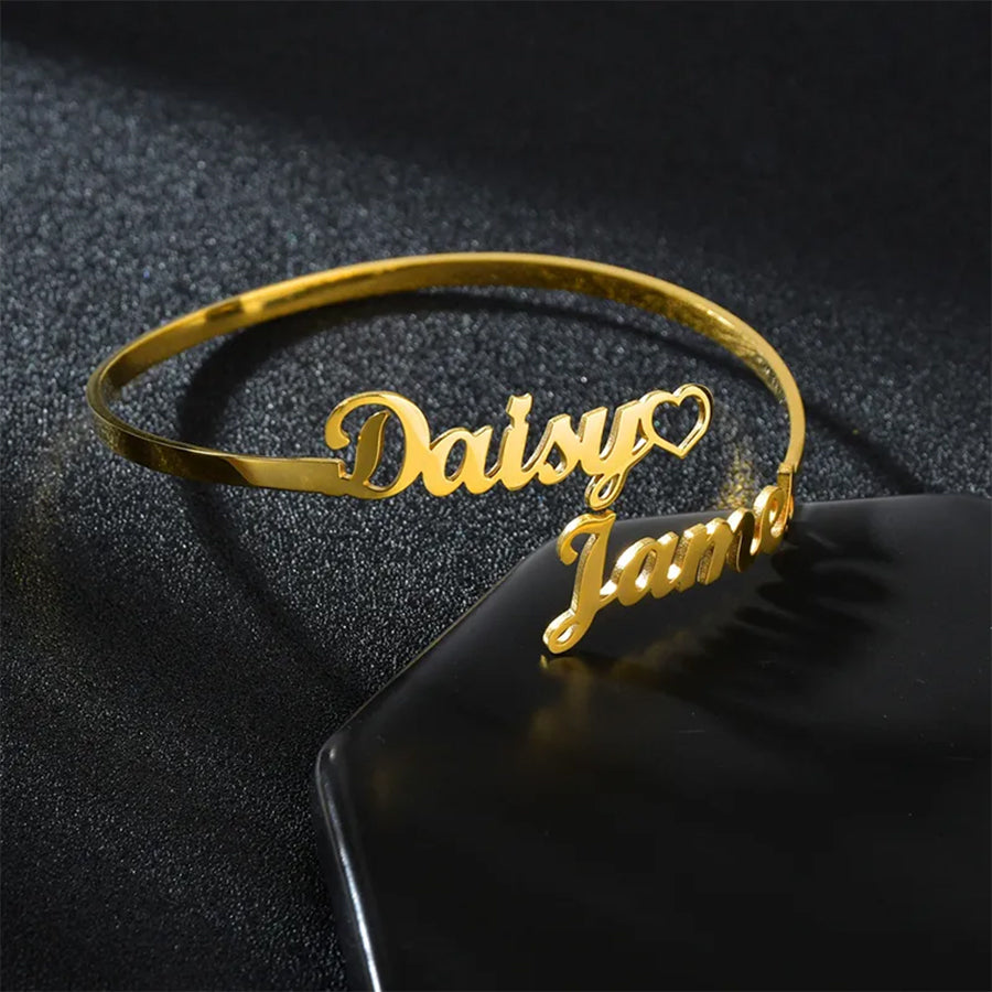 Bracelet Double Personnalise 2 Prenoms