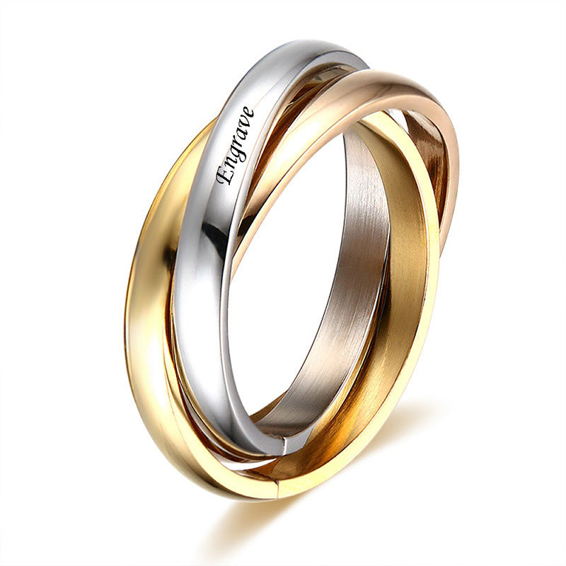 bague 3 anneaux personnalisé