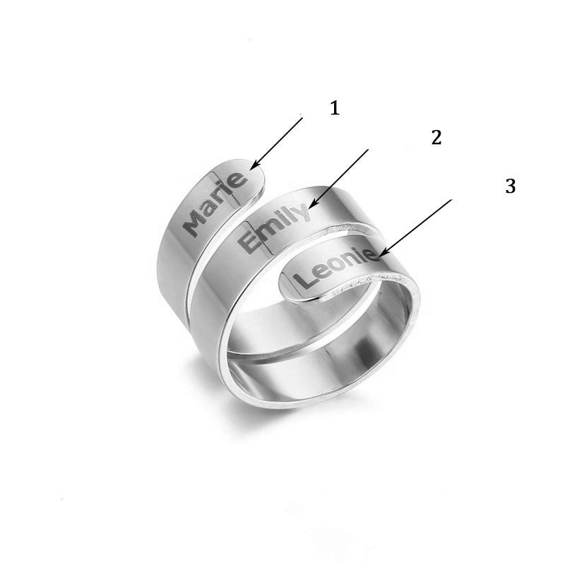 bague 3 prénoms