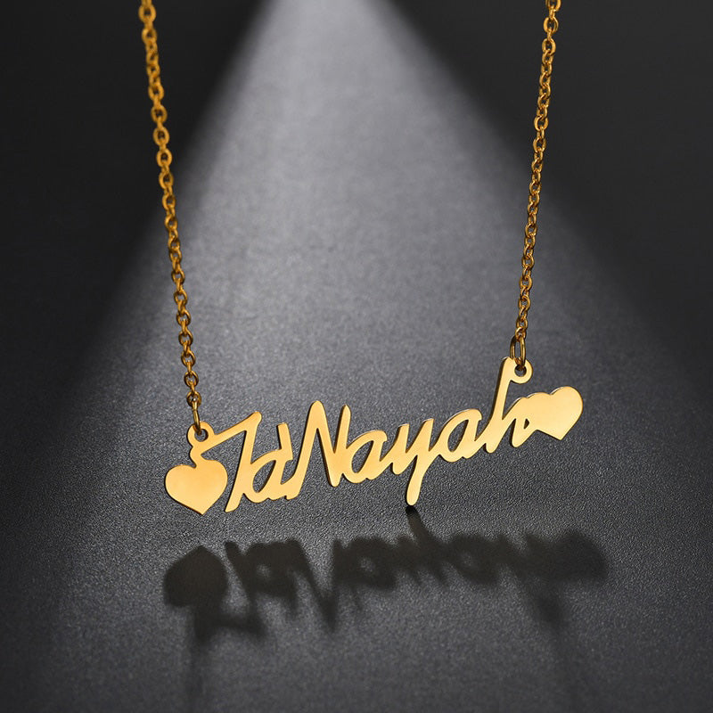 collier coeur avec prenom