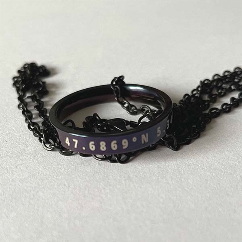Bague Coordonnées Personnalisées