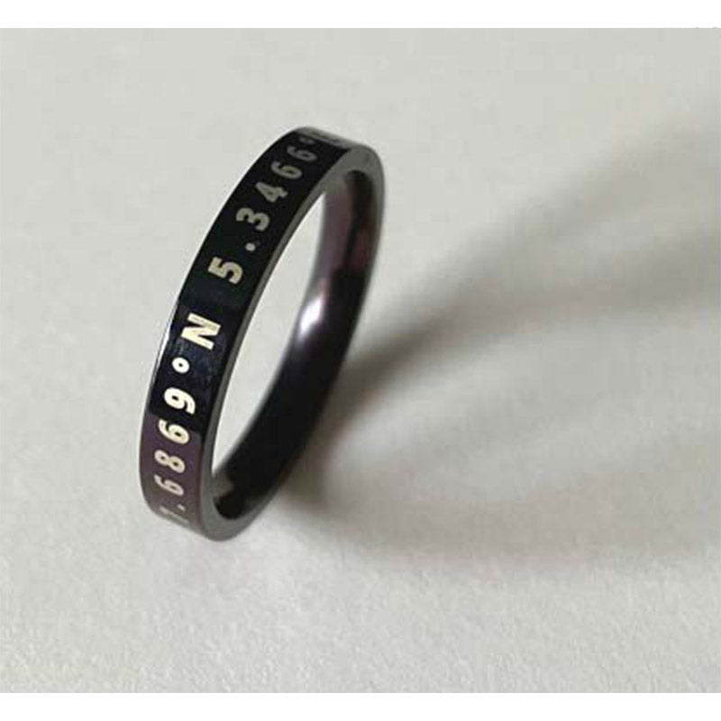 Bague Coordonnées Personnalisées